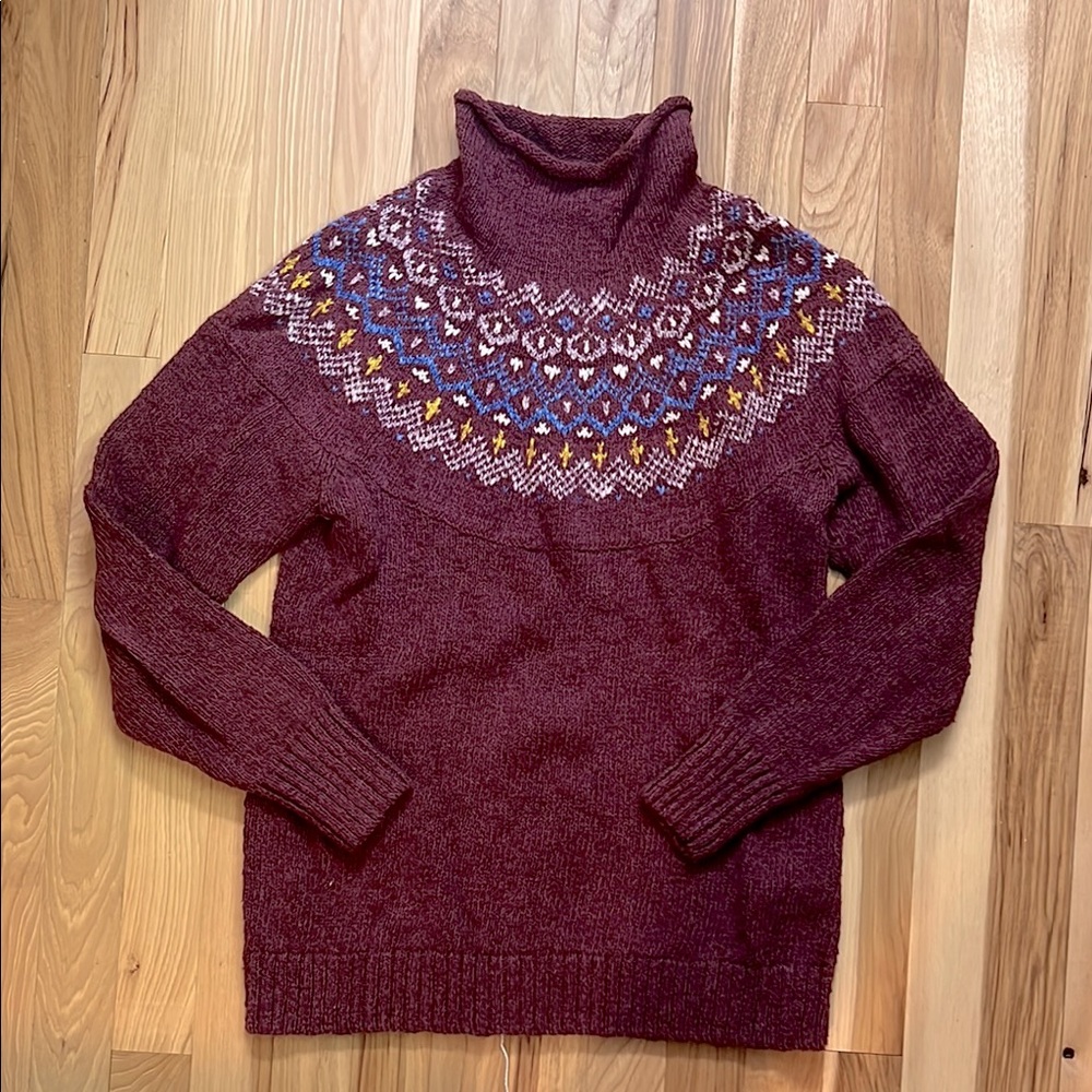 L.L. Bean Plum Turtleneck Sweater